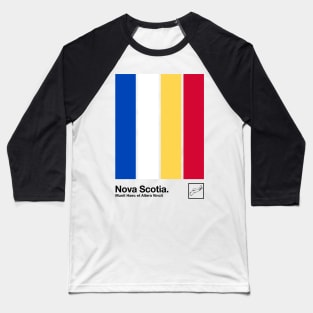 Nova Scotia // Original Minimalist Artwork Poster Design Baseball T-Shirt